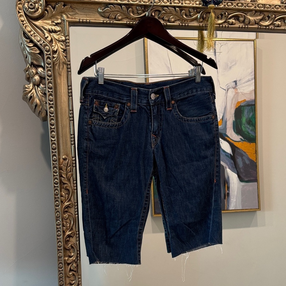 True Religion Indigo Jean Shorts